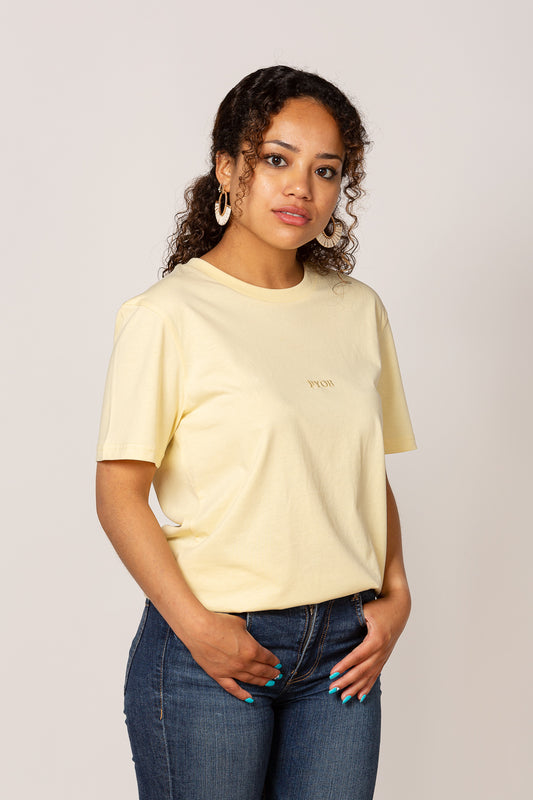 camiseta manga corta amarilla