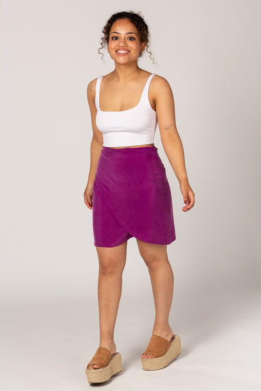 falda color lila