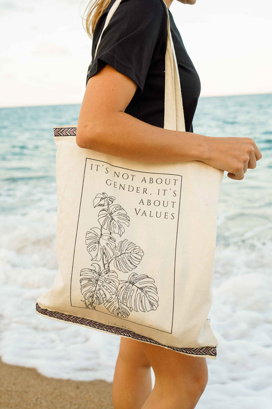 tote bag beige cintas