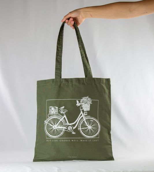 tote bag verde bici